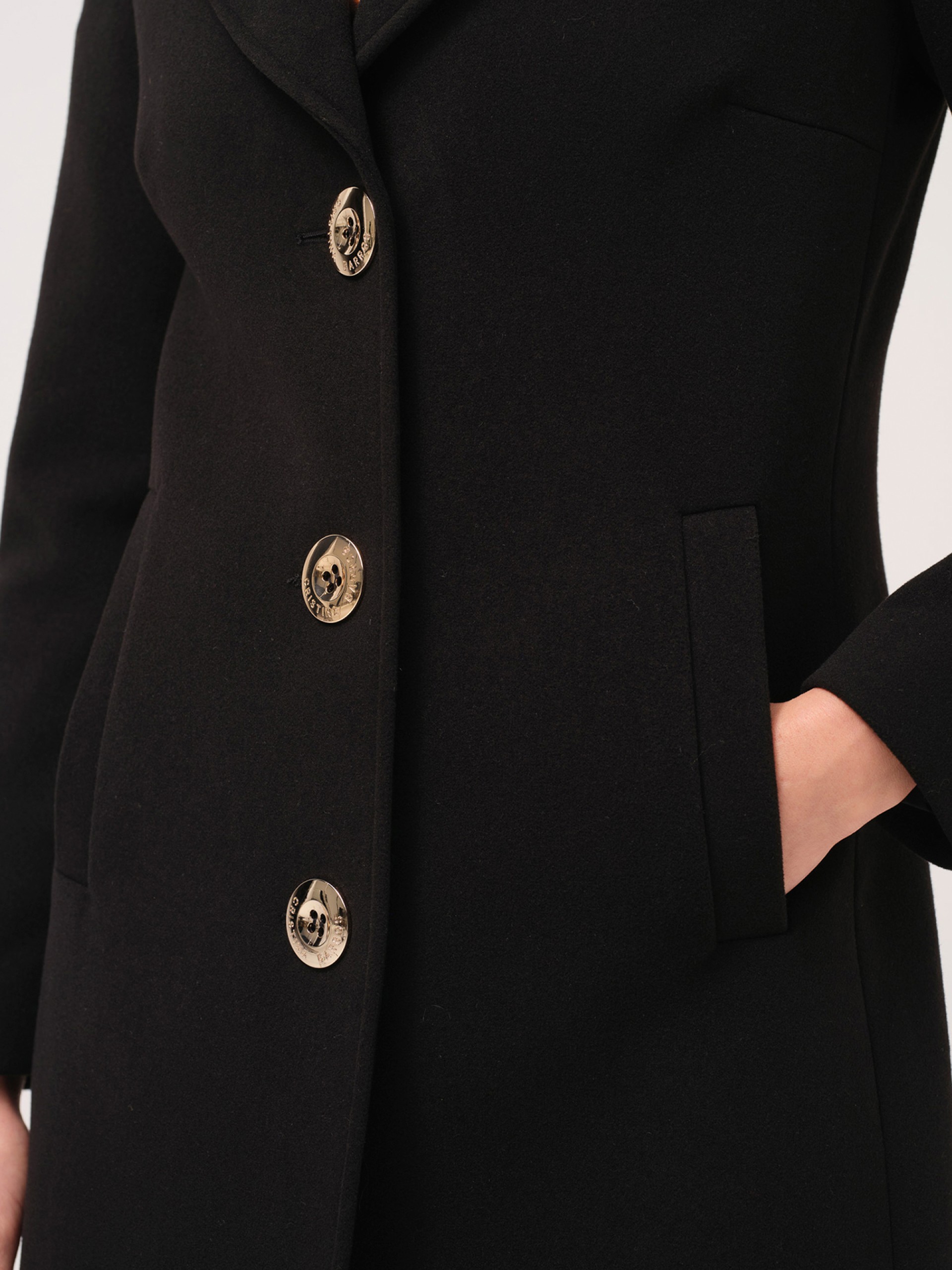 Fitted midi coat