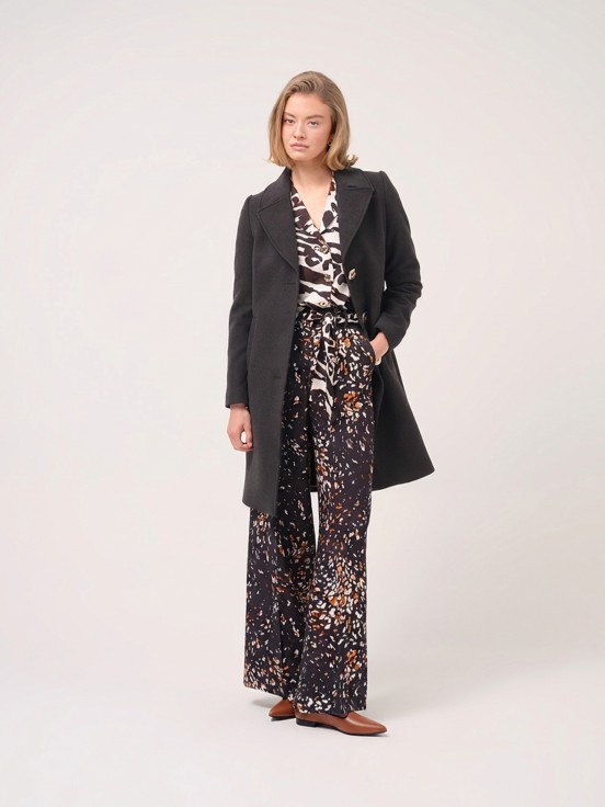 Fitted midi coat
