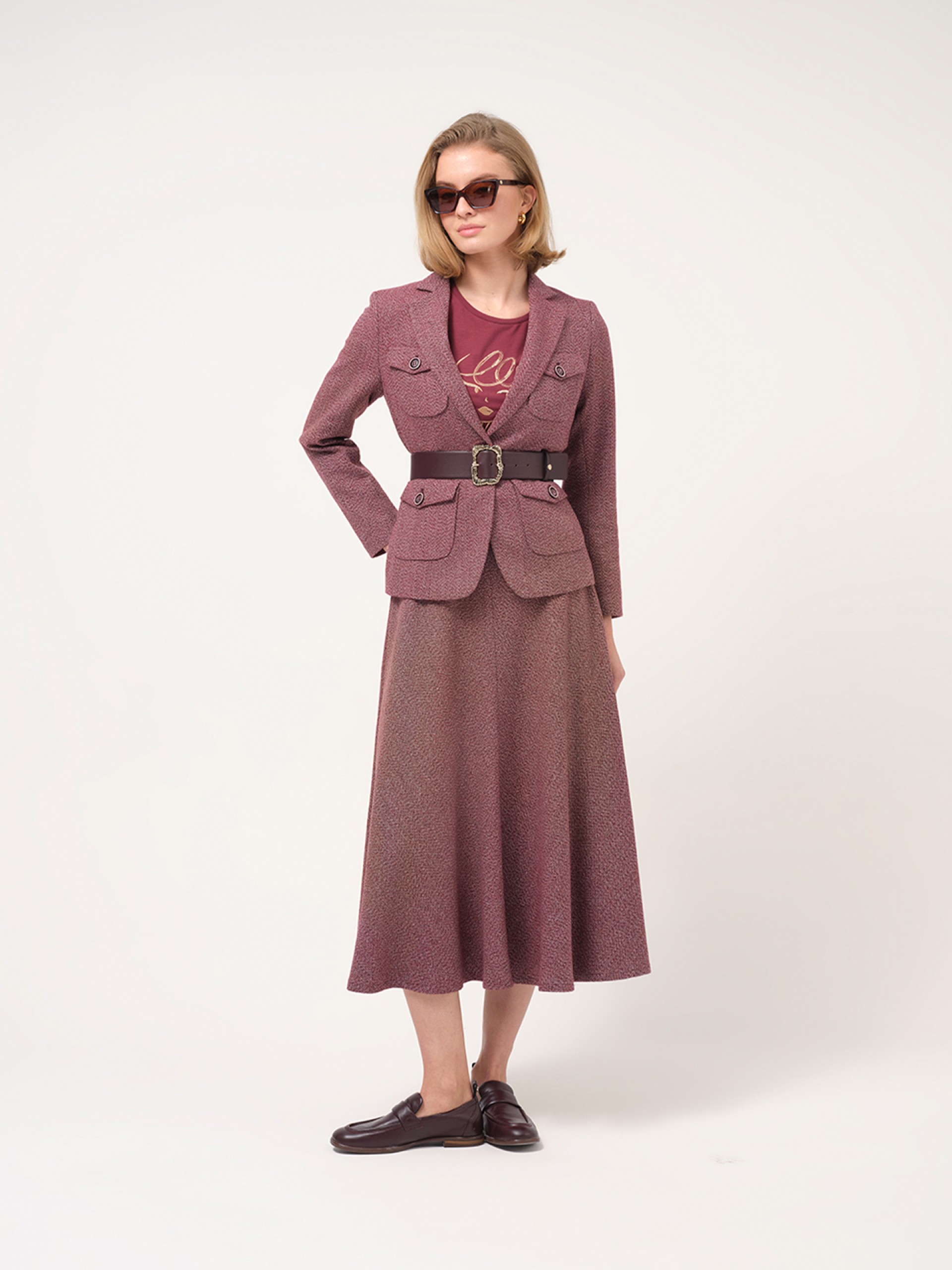 Blazer de lã com bolsos chapa