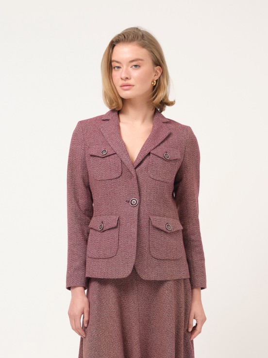Blazer de l� com bolsos chapa