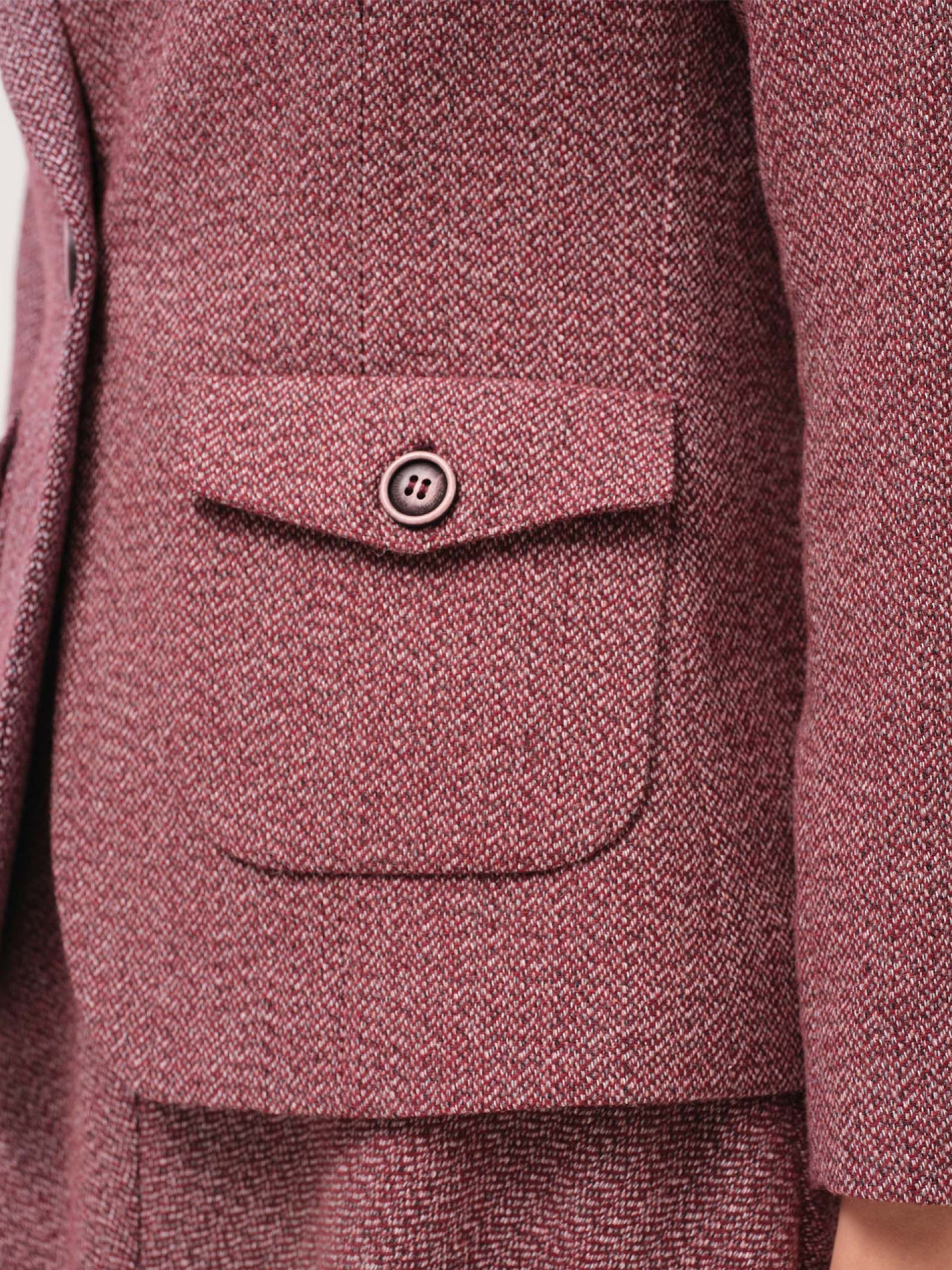 Blazer de lã com bolsos chapa