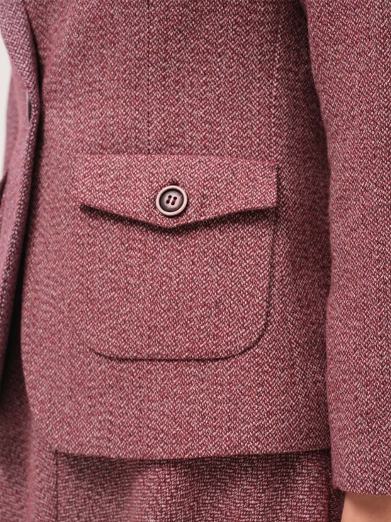 Wool blazer with patch pockets