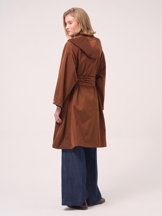 Hooded rain cape