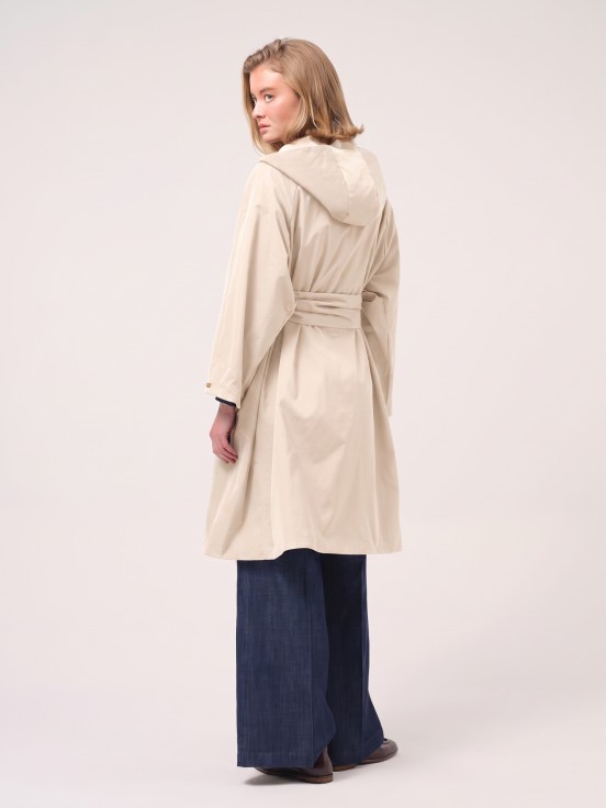 Hooded rain cape