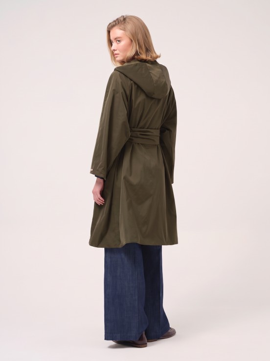 Hooded rain cape