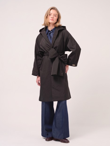 Hooded rain cape