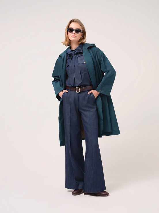 Hooded rain cape