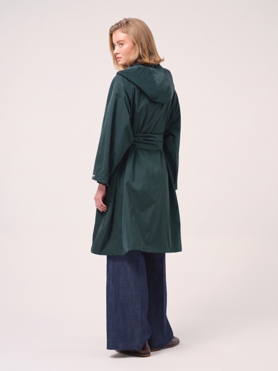 Hooded rain cape