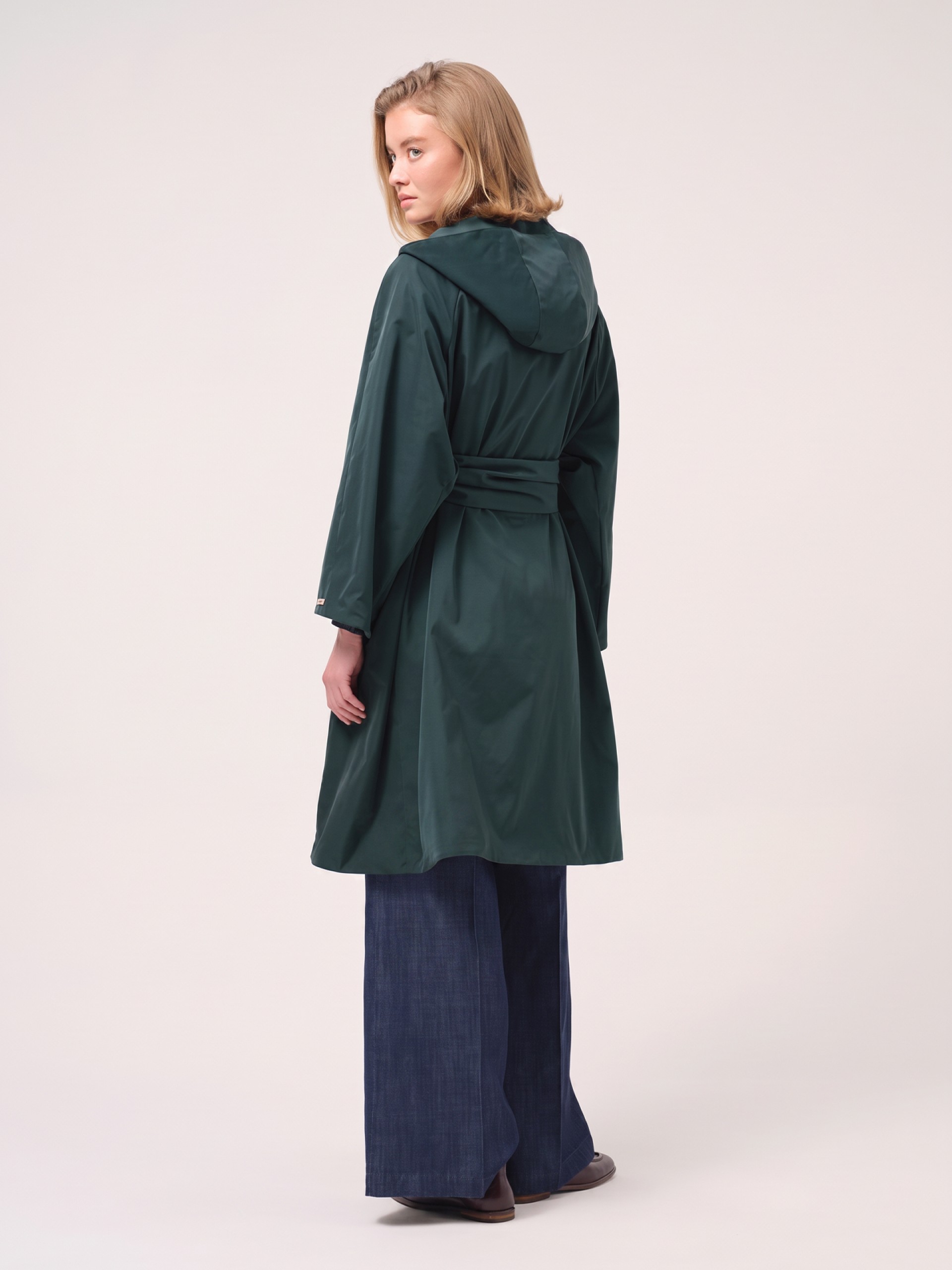 Hooded rain cape