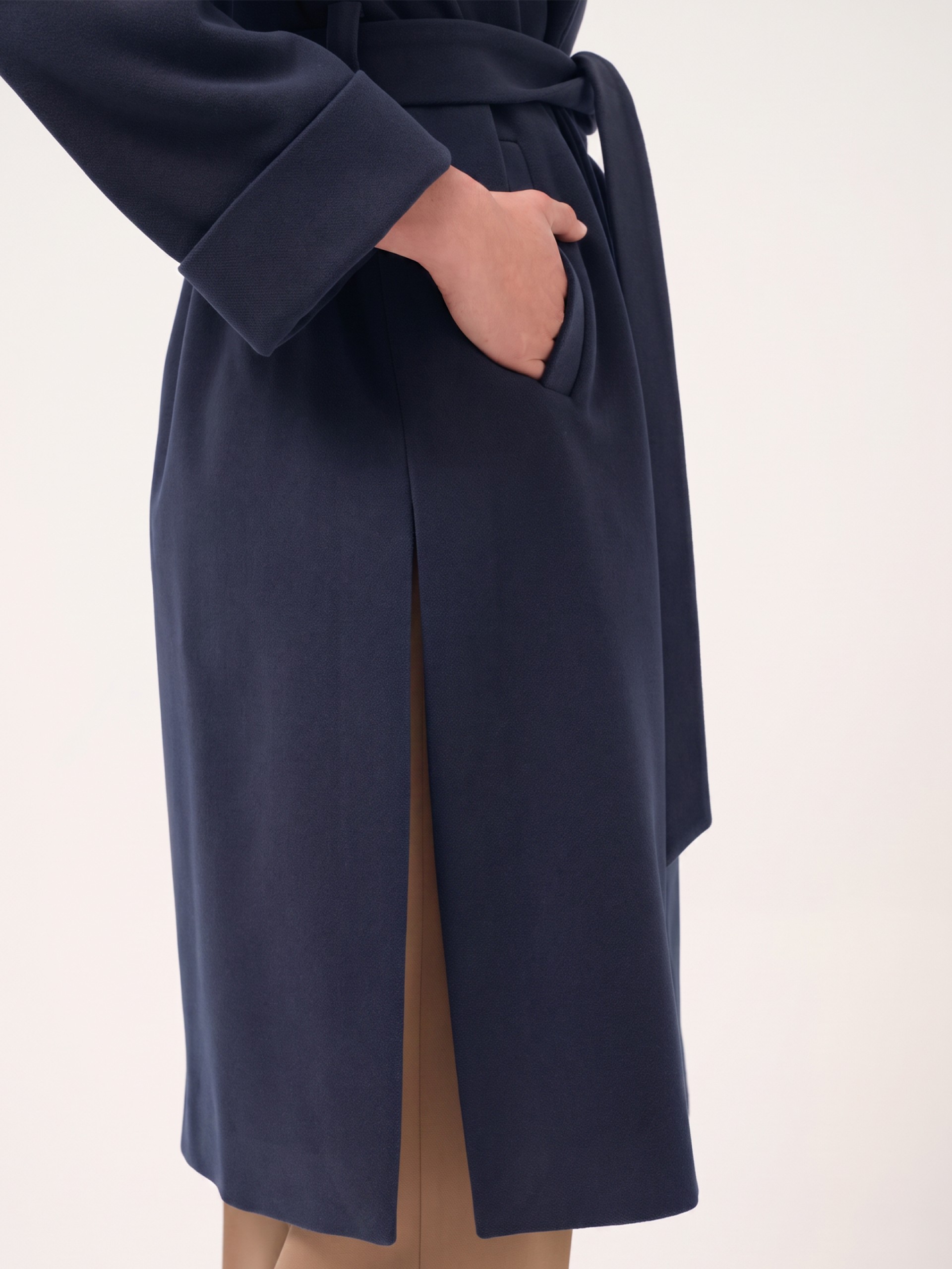Casaco midi robe