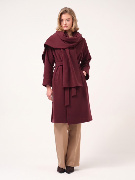 Casaco midi robe