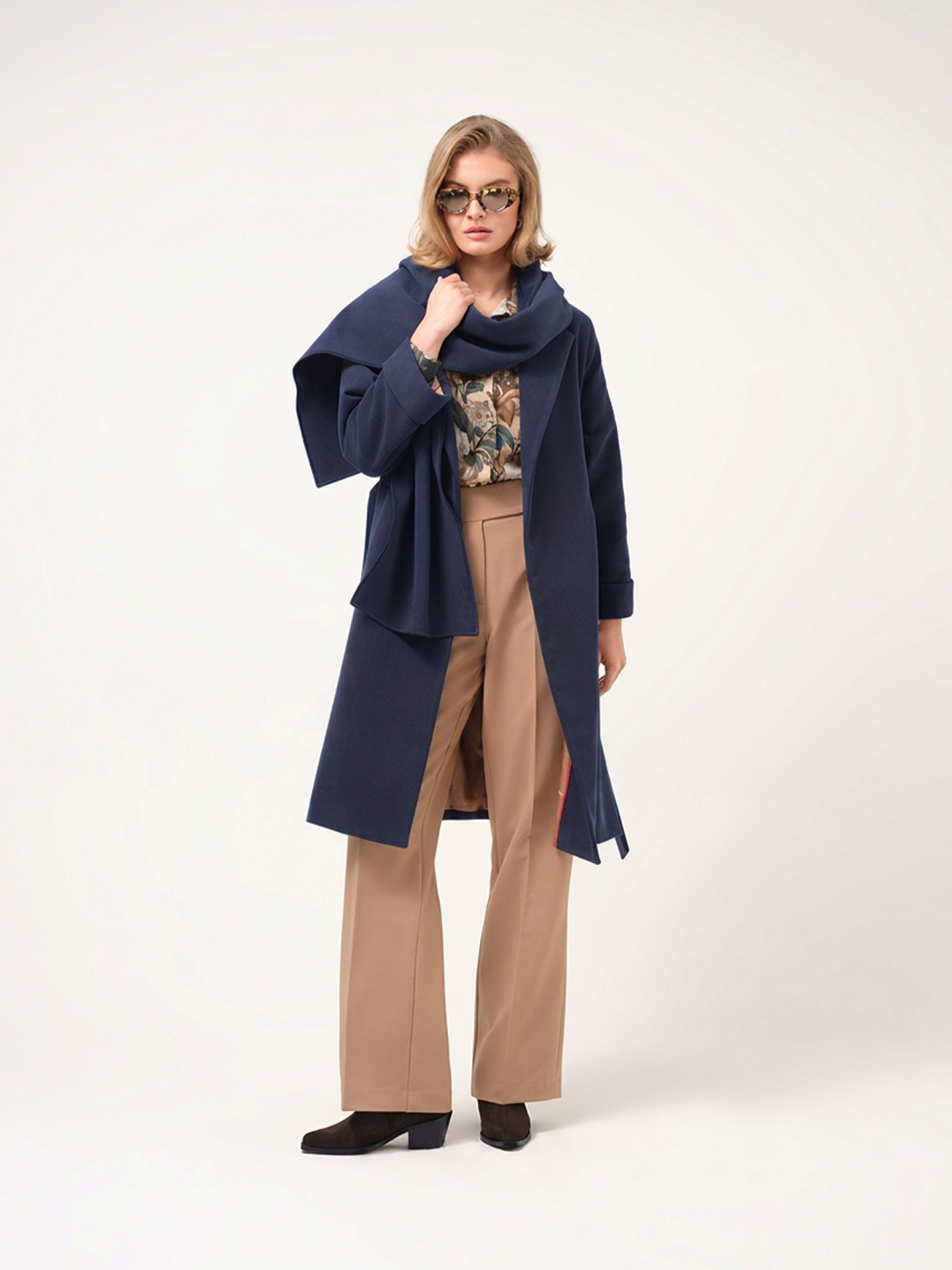 Casaco midi robe