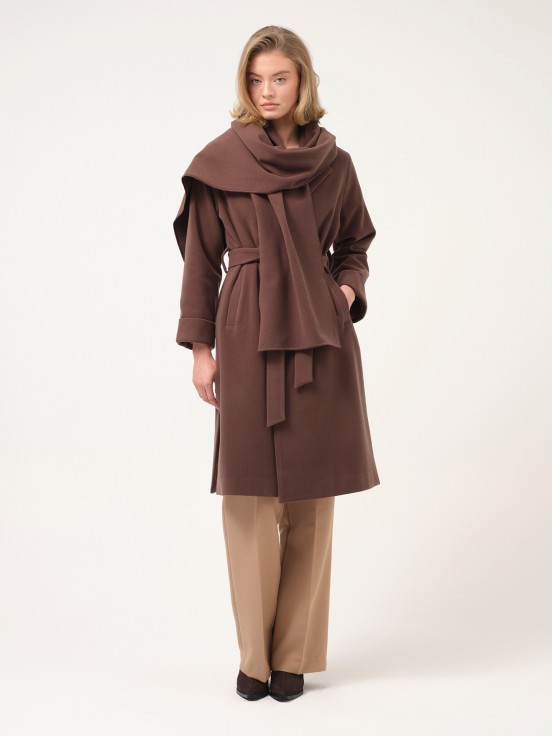 Casaco midi robe