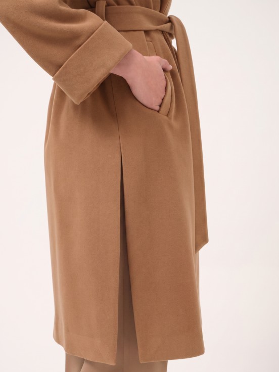 Casaco midi robe