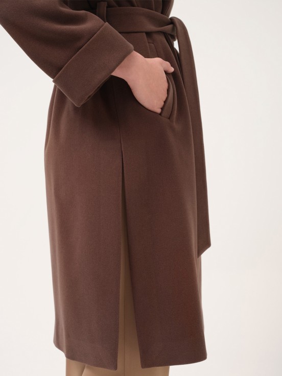 Casaco midi robe