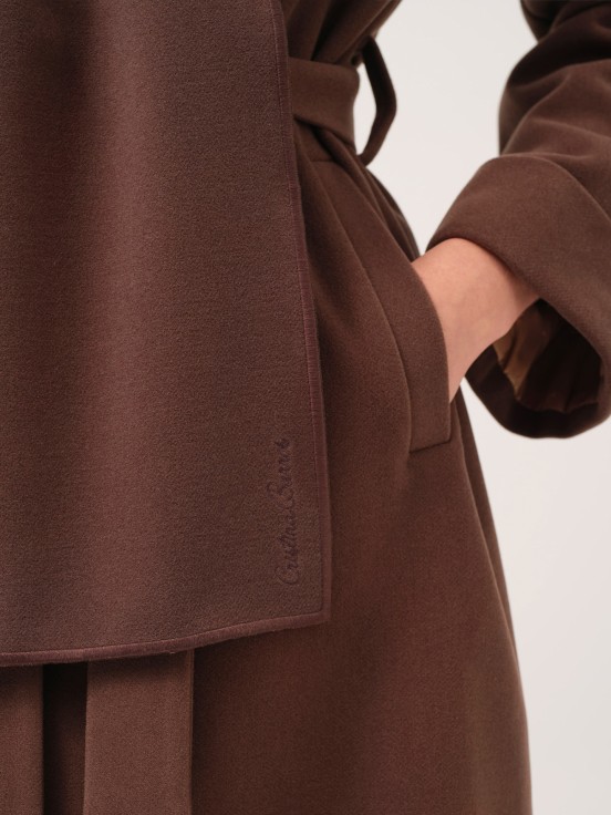 Casaco midi robe