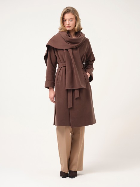 Casaco midi robe