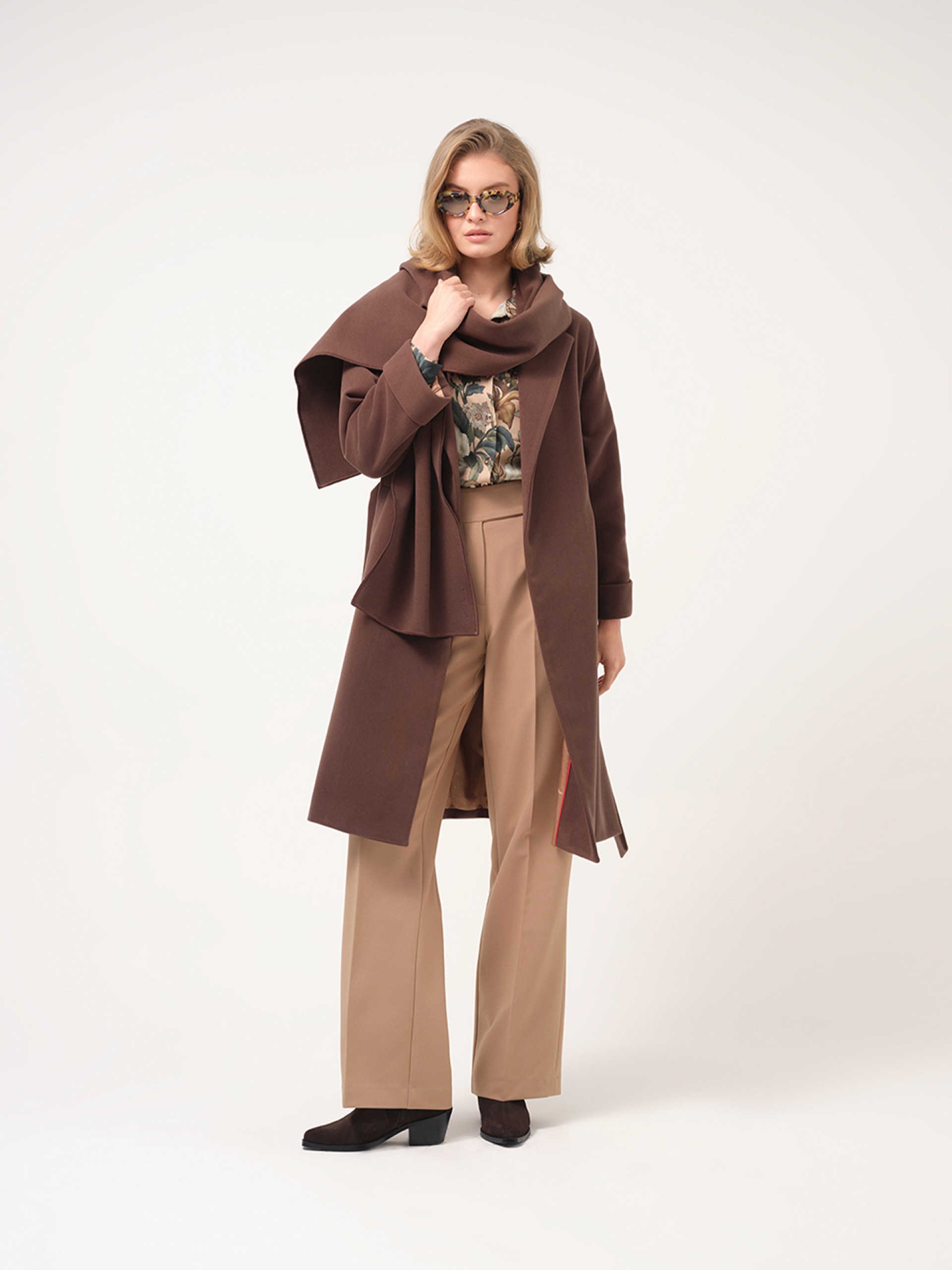 Midi robe coat