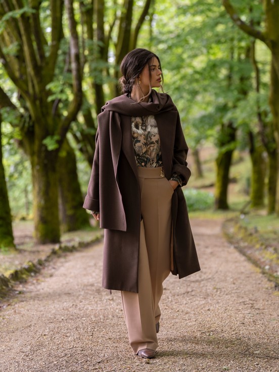Midi robe coat