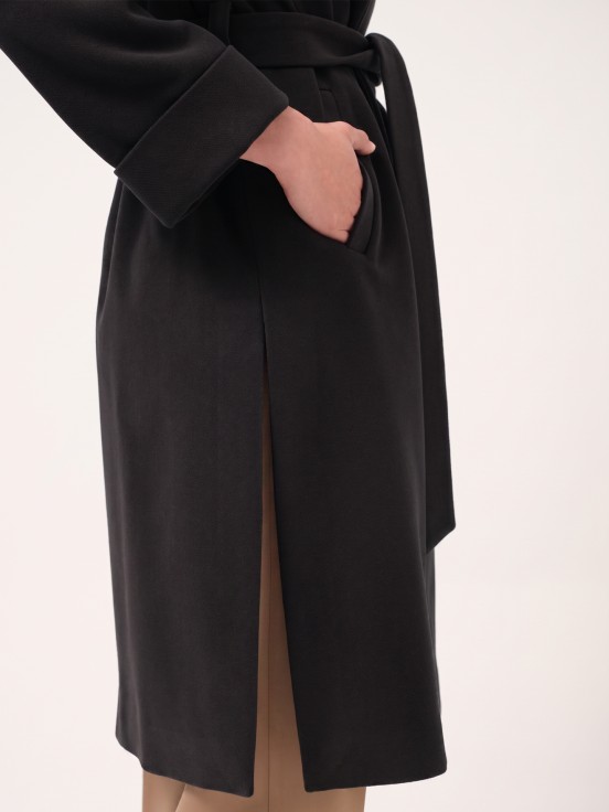Casaco midi robe