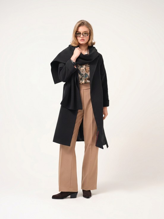 Casaco midi robe