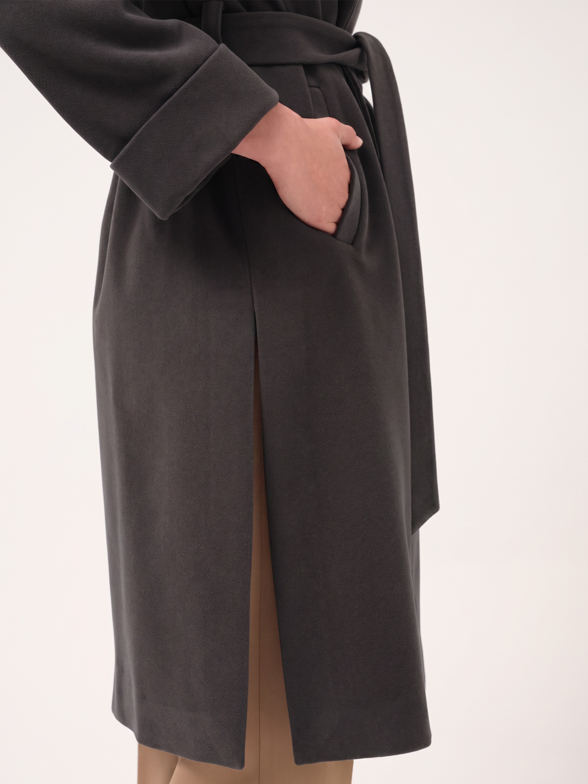 Midi robe coat