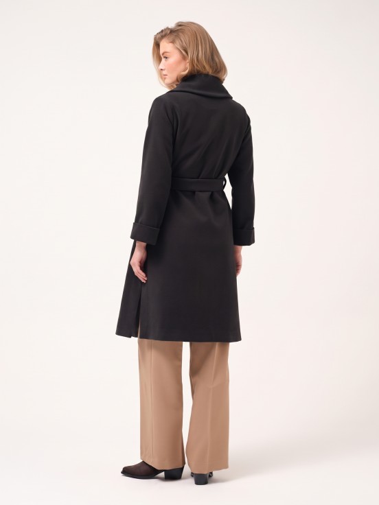 Casaco midi robe