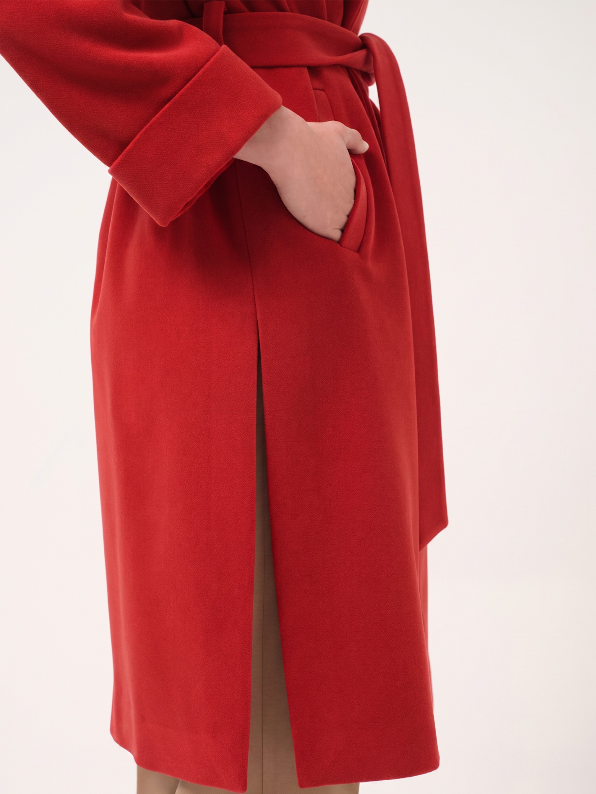 Casaco midi robe