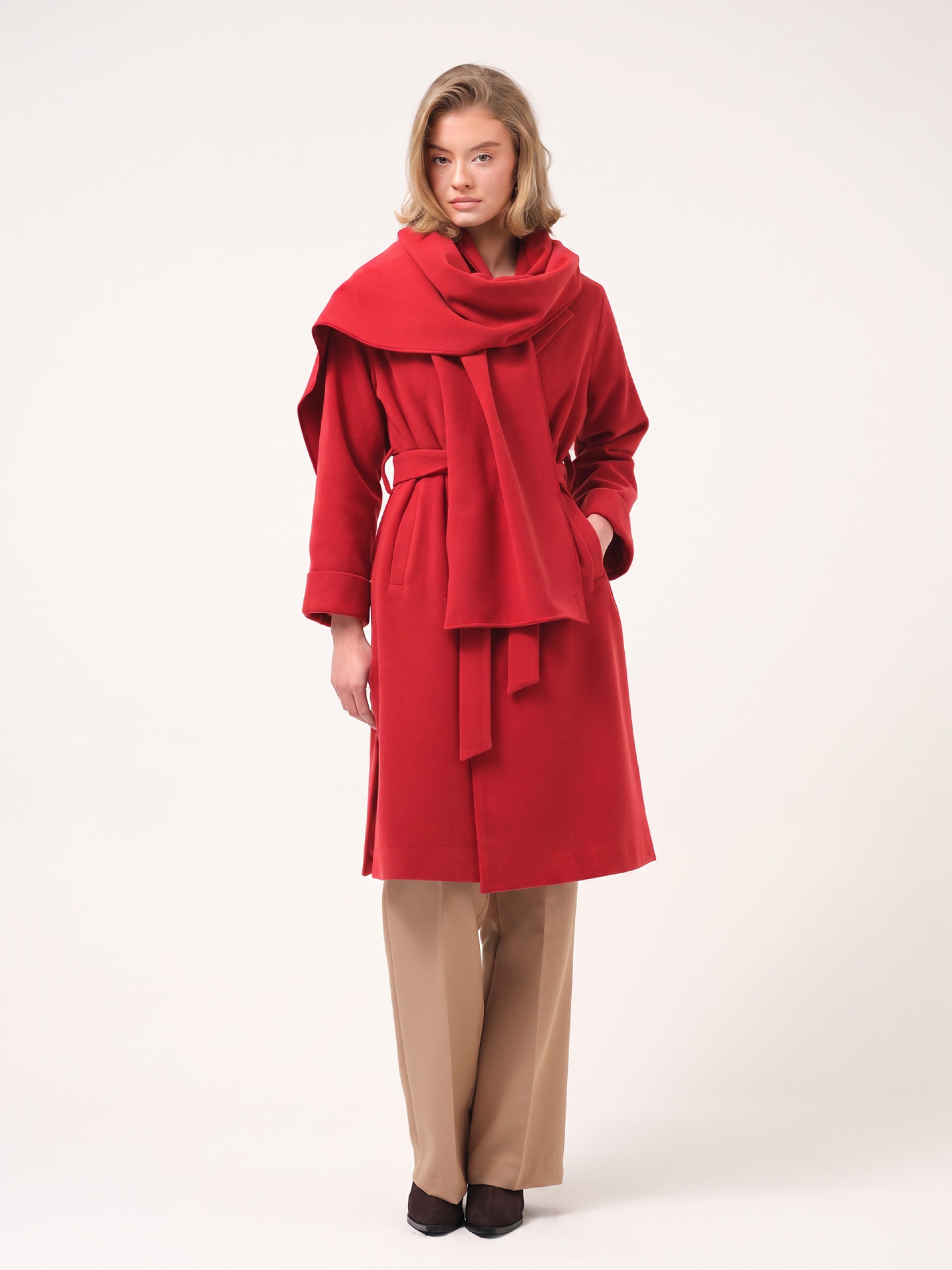 Casaco midi robe