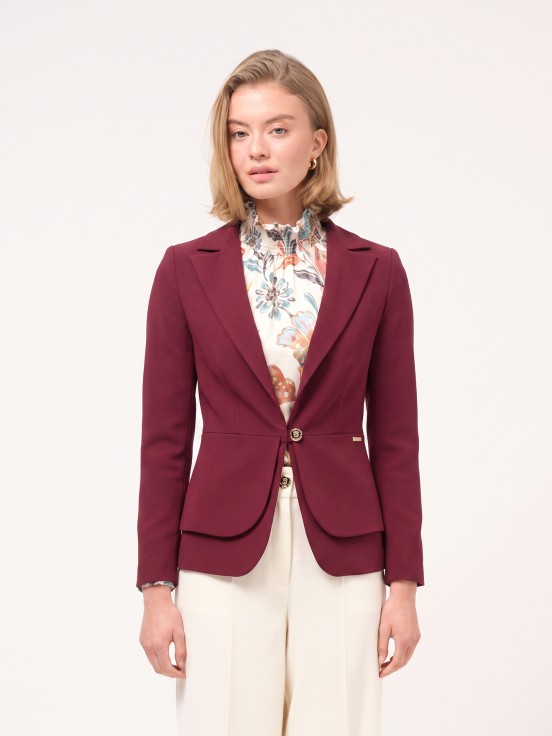 Blazer liso com aba