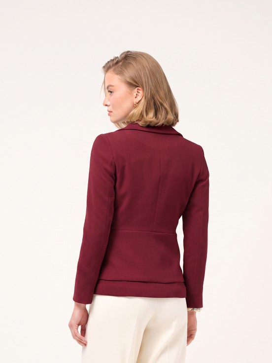 Plain blazer with flap