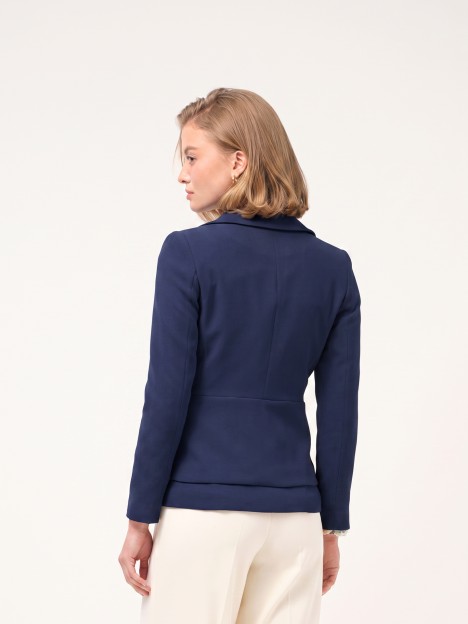 Plain blazer with flap