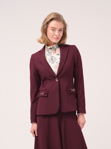 Blazer com aplicações nos bolsos Blazer com aplicações nos bolsos