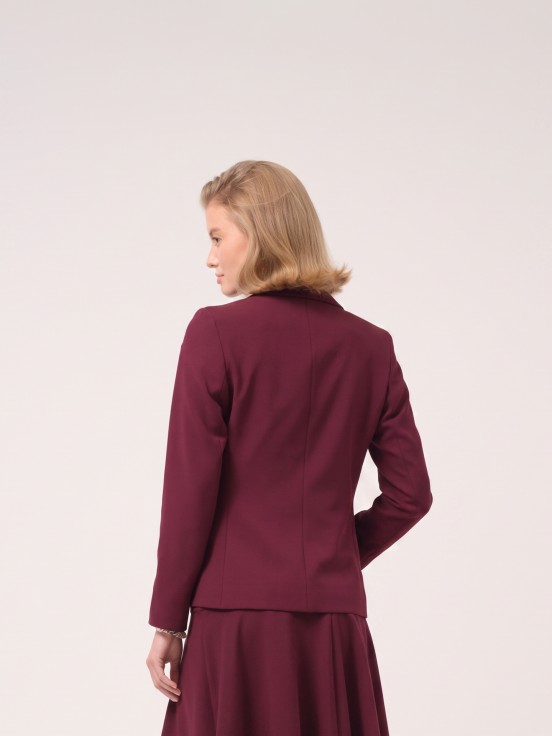 Blazer with pocket appliqués