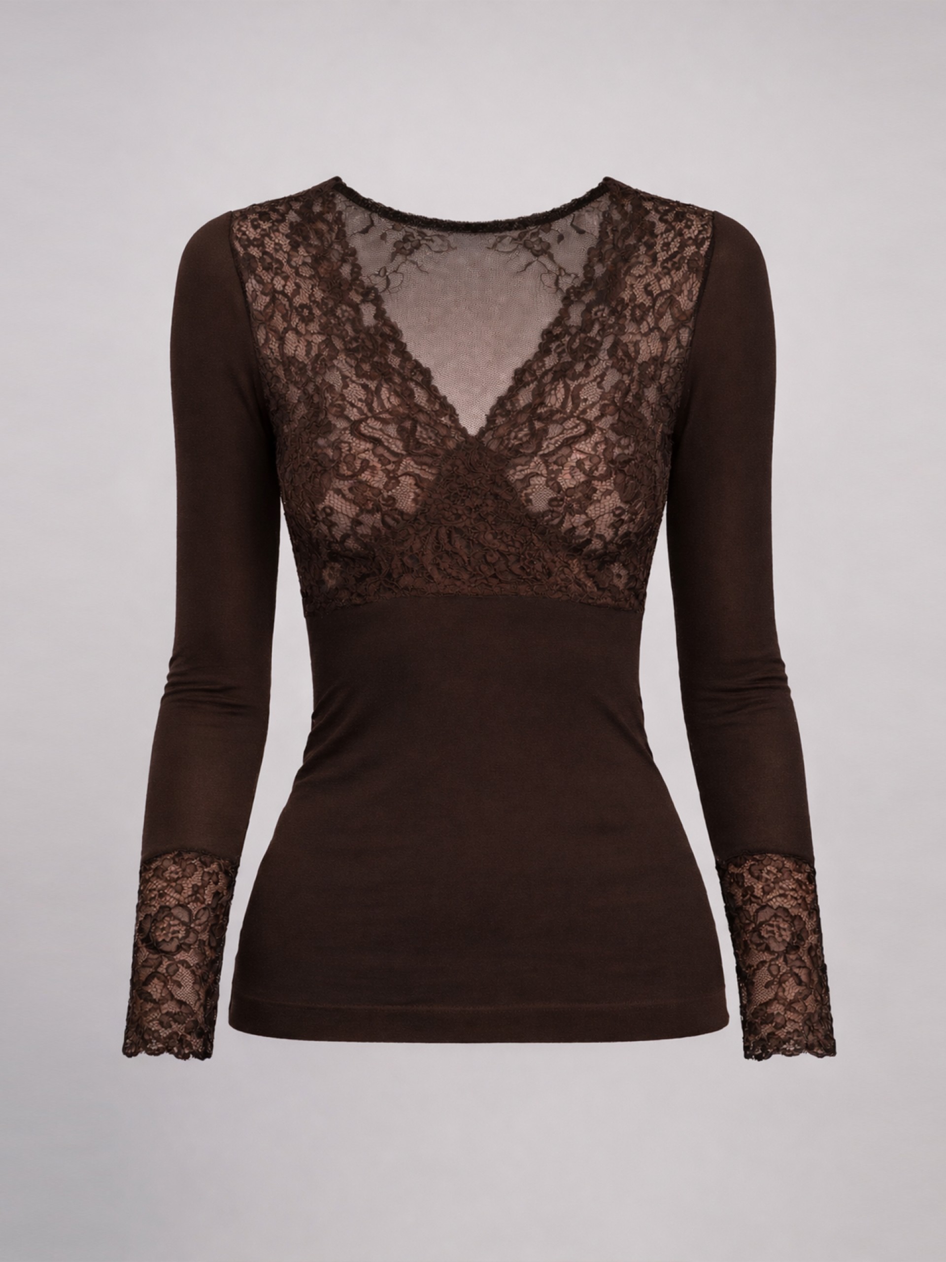 Second skin with crossover lace