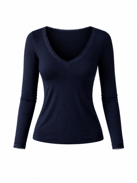 Camisola decote em V Camisola decote em V