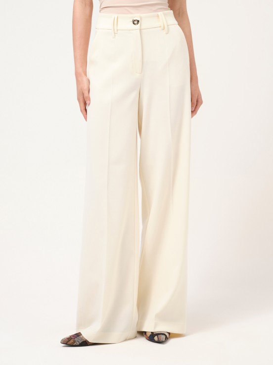 Calça larga lisa